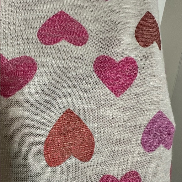 Lane Bryant Metallic Pink & Red Heart Dolman Knit Top Shirt - Picture 3 of 6